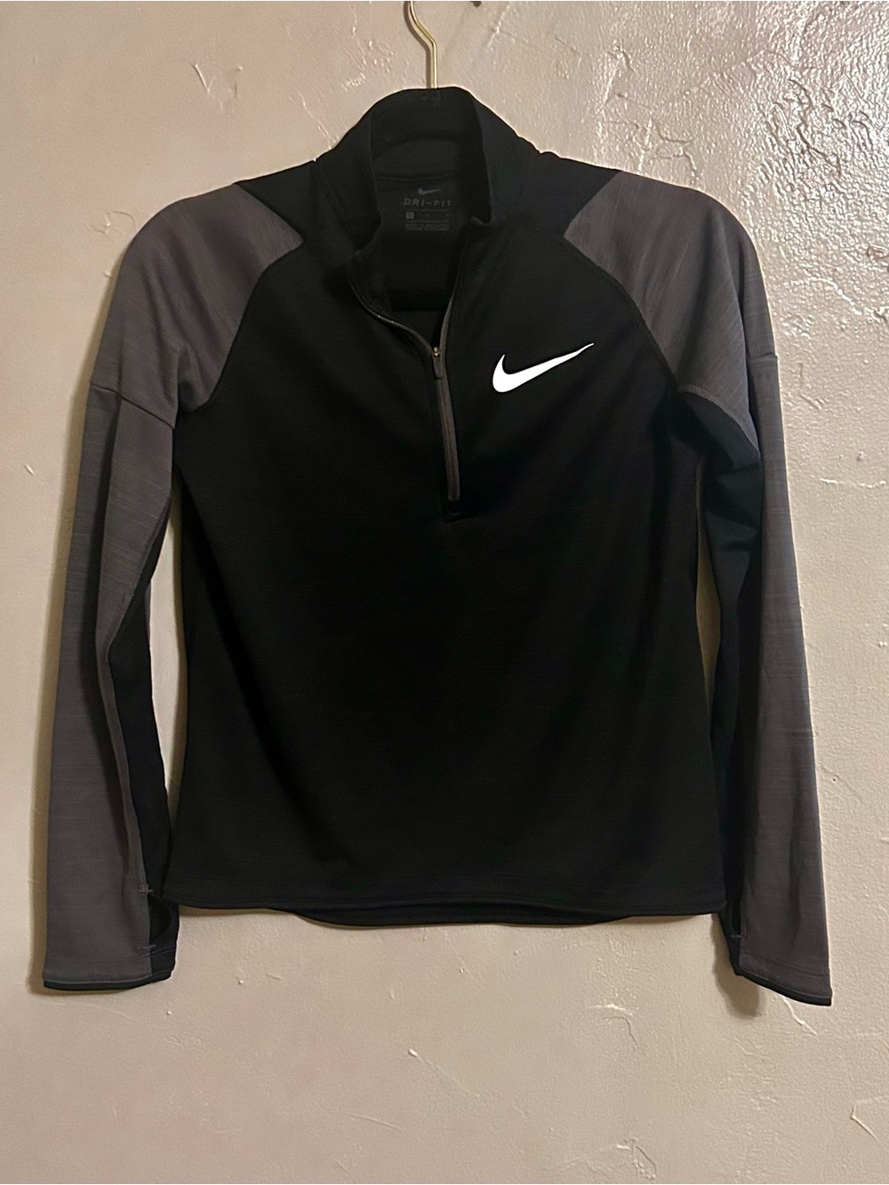 Nike Men’s Black & Gray Half-Zip Performance Sweater